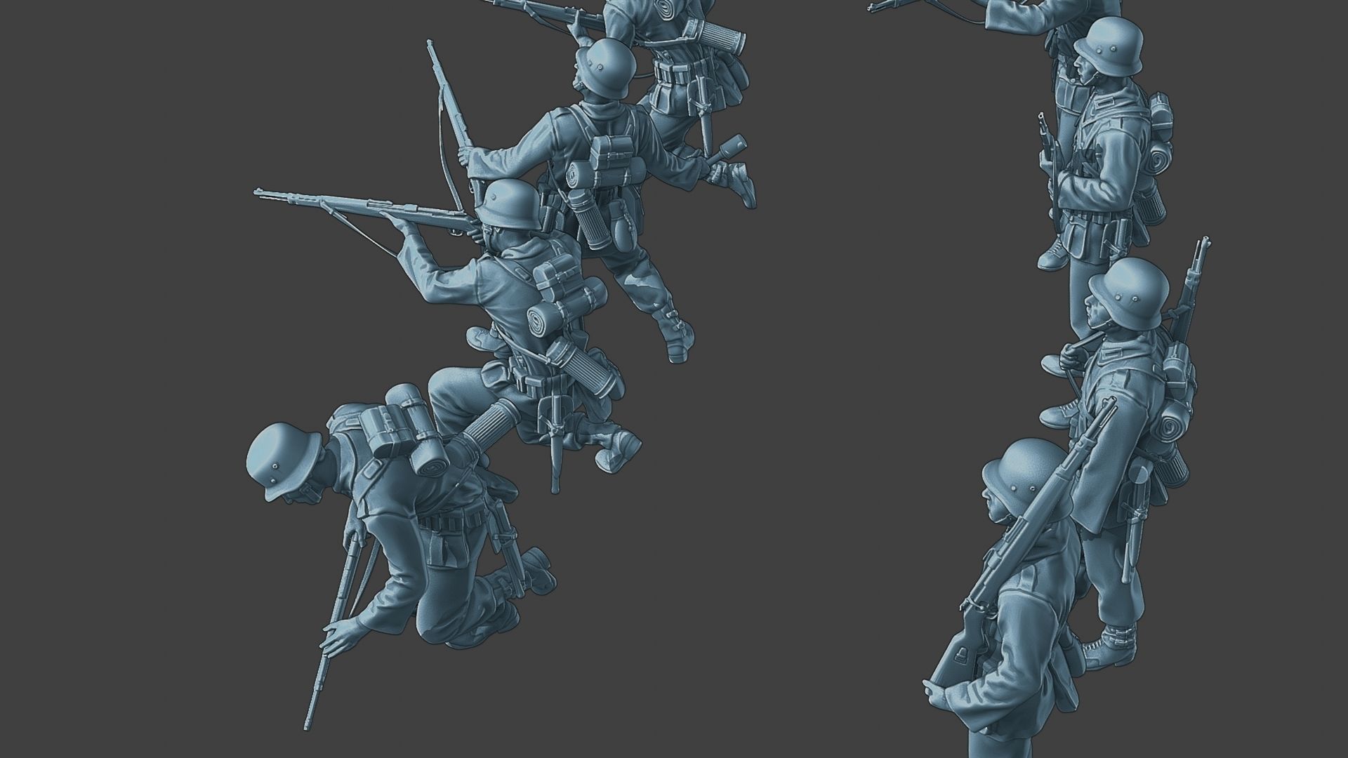 German soldiers ww2 G1 Pack1 3D Model Collection_27