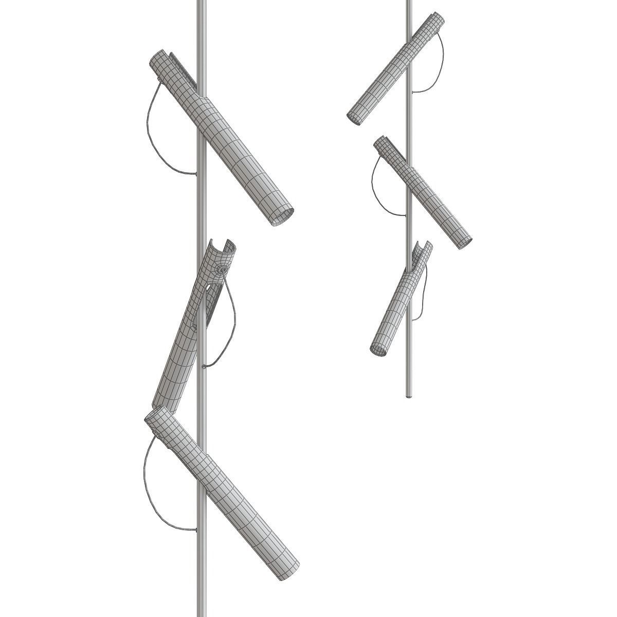 Chandelier 3d model collection 10 Pieces Low-poly 3D model_4