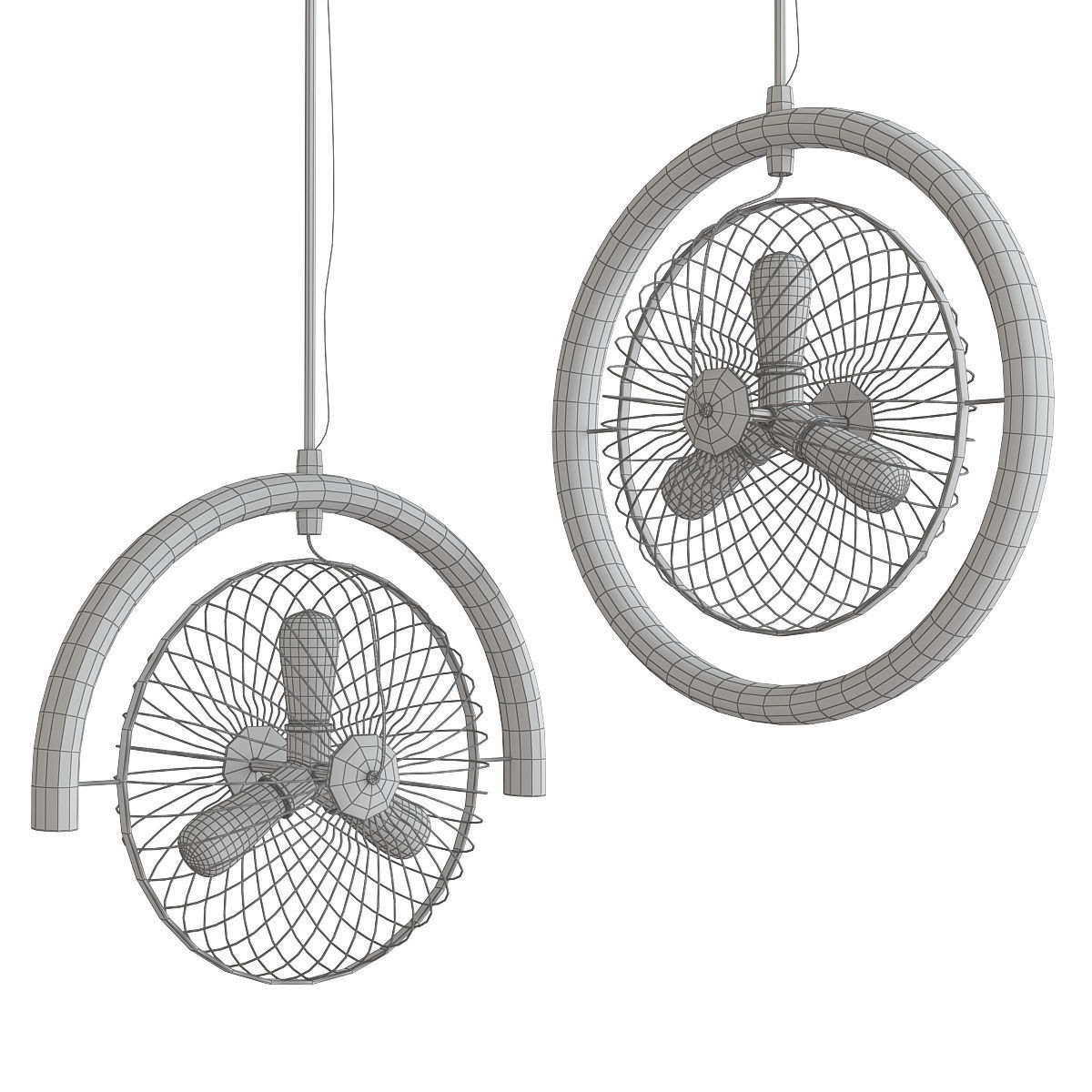 Chandelier 3d model collection 10 Pieces Low-poly 3D model_9