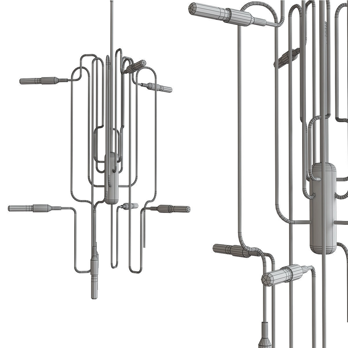 Chandelier 3d model collection 10 Pieces Low-poly 3D model_7