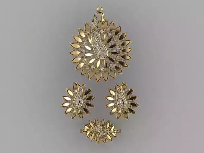 GC GOLD M0051- Diamond gold set 