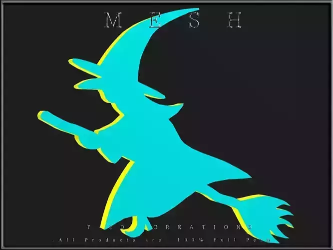 WITCH flying on broom