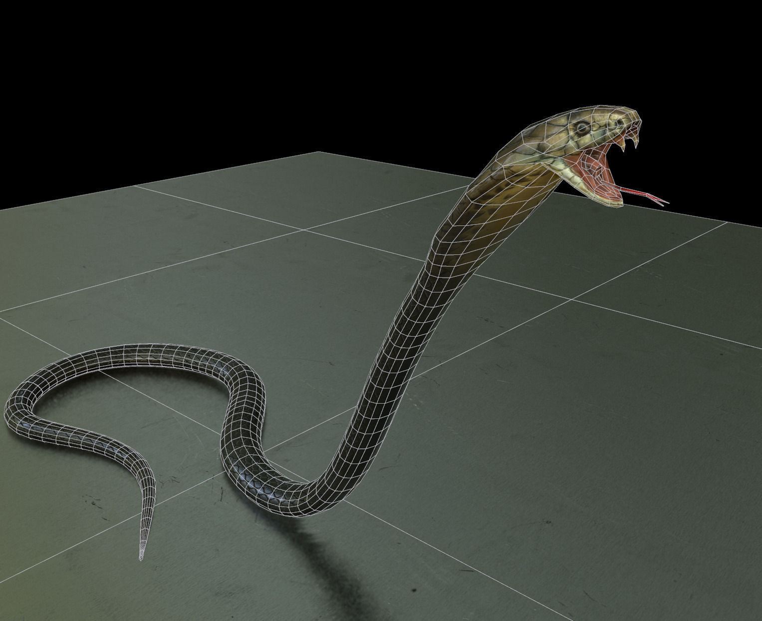 Cobra Rigged  Animated and Textured Low-poly 3D model_3