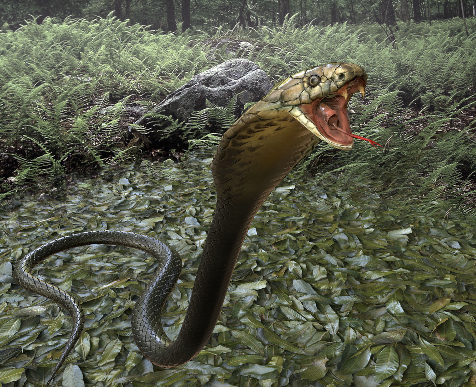 Cobra Rigged  Animated and Textured Low-poly 3D model_1