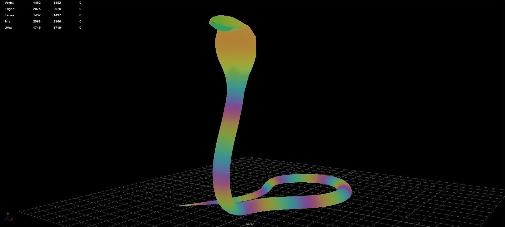 Cobra Rigged  Animated and Textured Low-poly 3D model_13