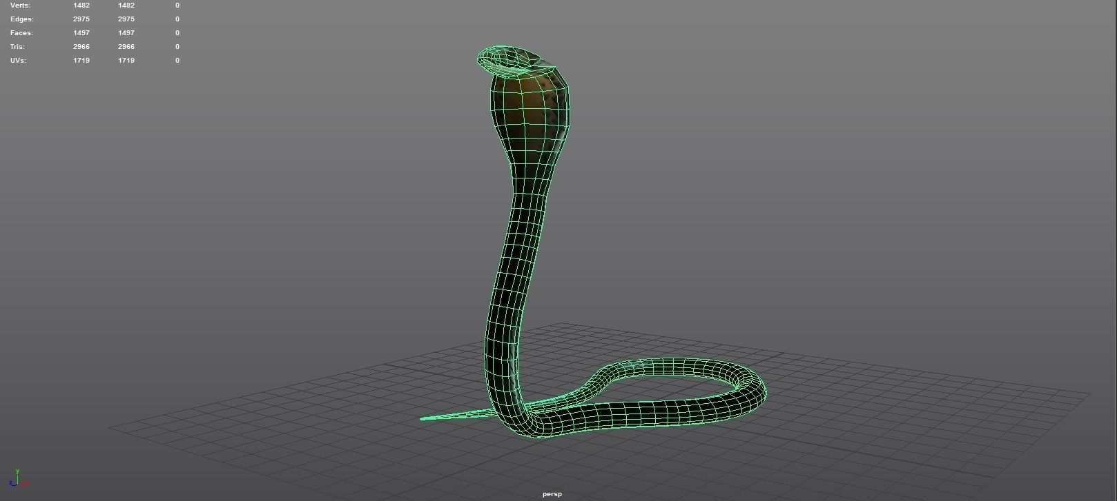 Cobra Rigged  Animated and Textured Low-poly 3D model_9