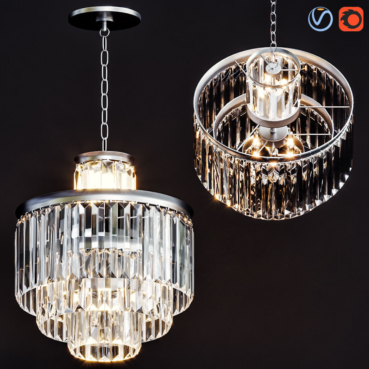 RH collection pendant lamp 3D model_6
