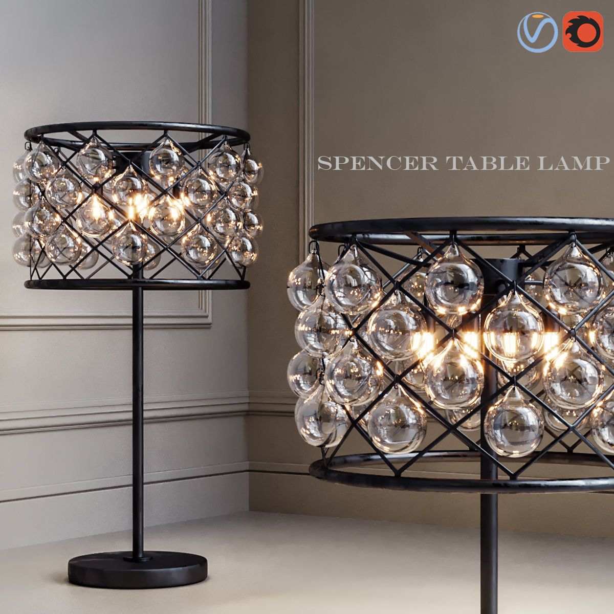 RH collection pendant lamp 3D model_12