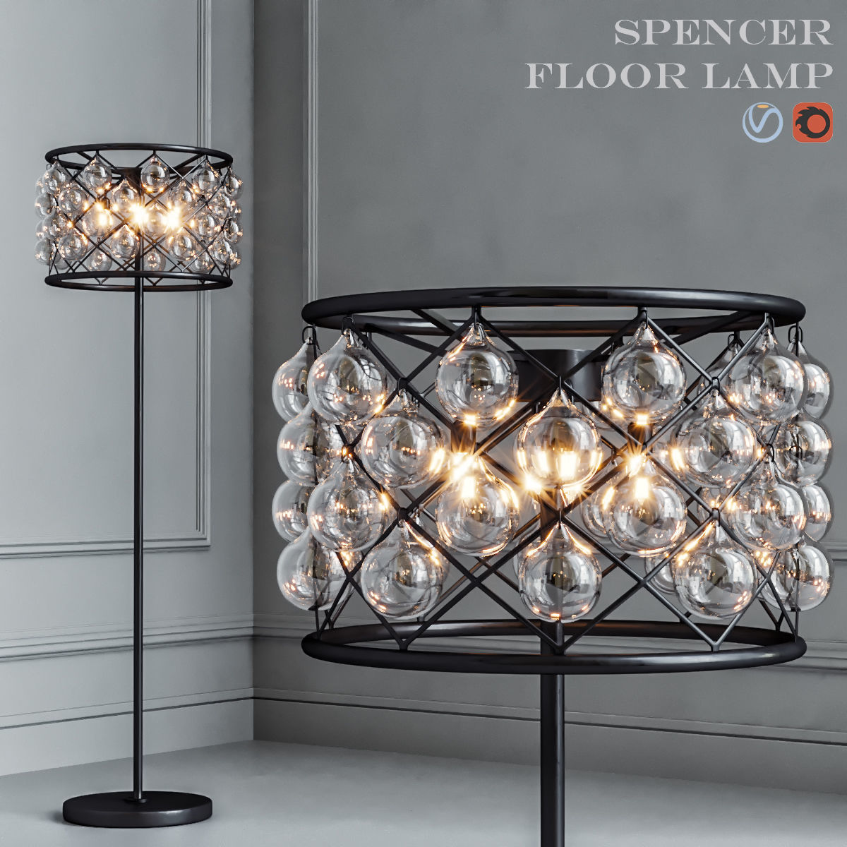 RH collection pendant lamp 3D model_11