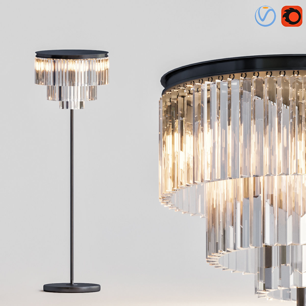 RH collection pendant lamp 3D model_10