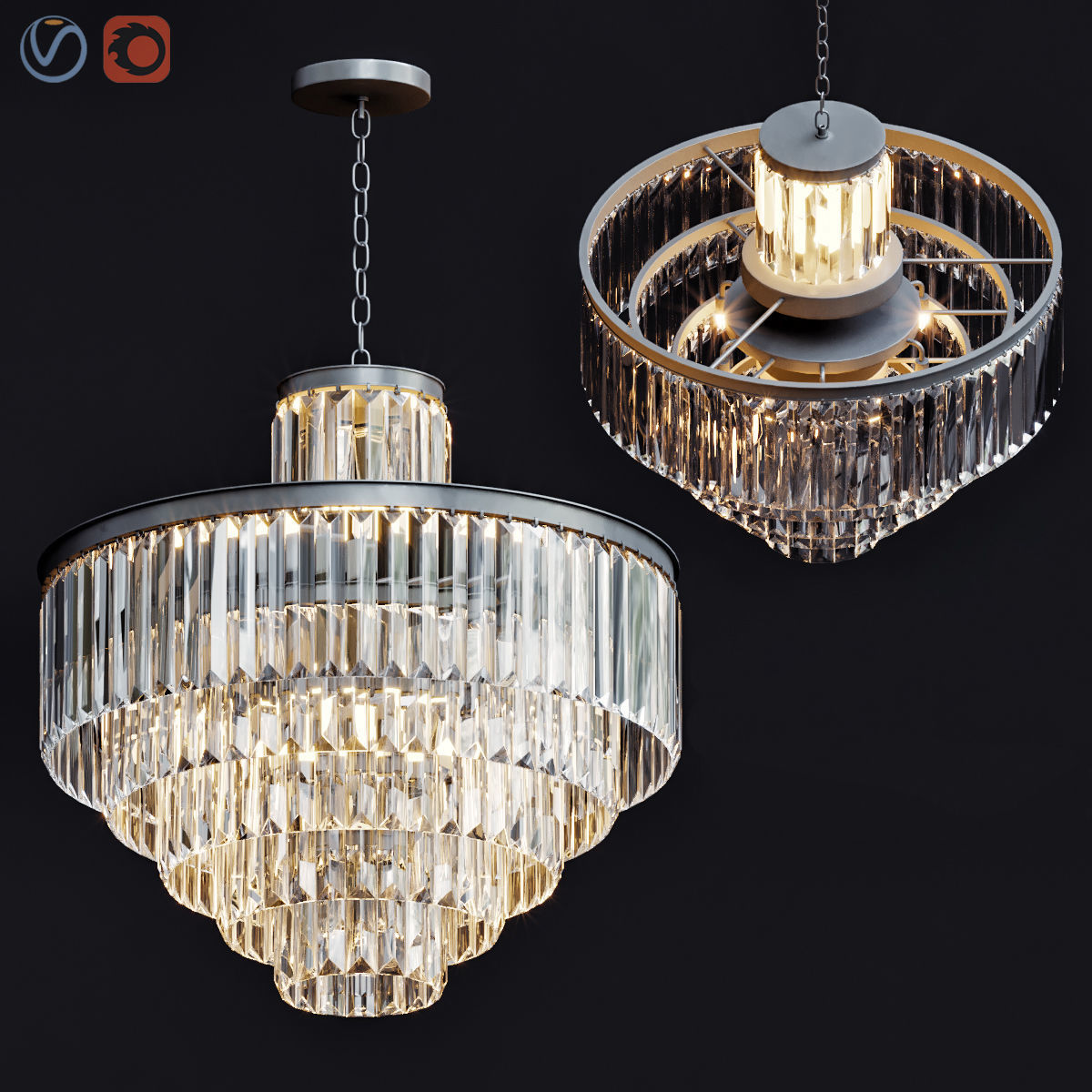 RH collection pendant lamp 3D model_8