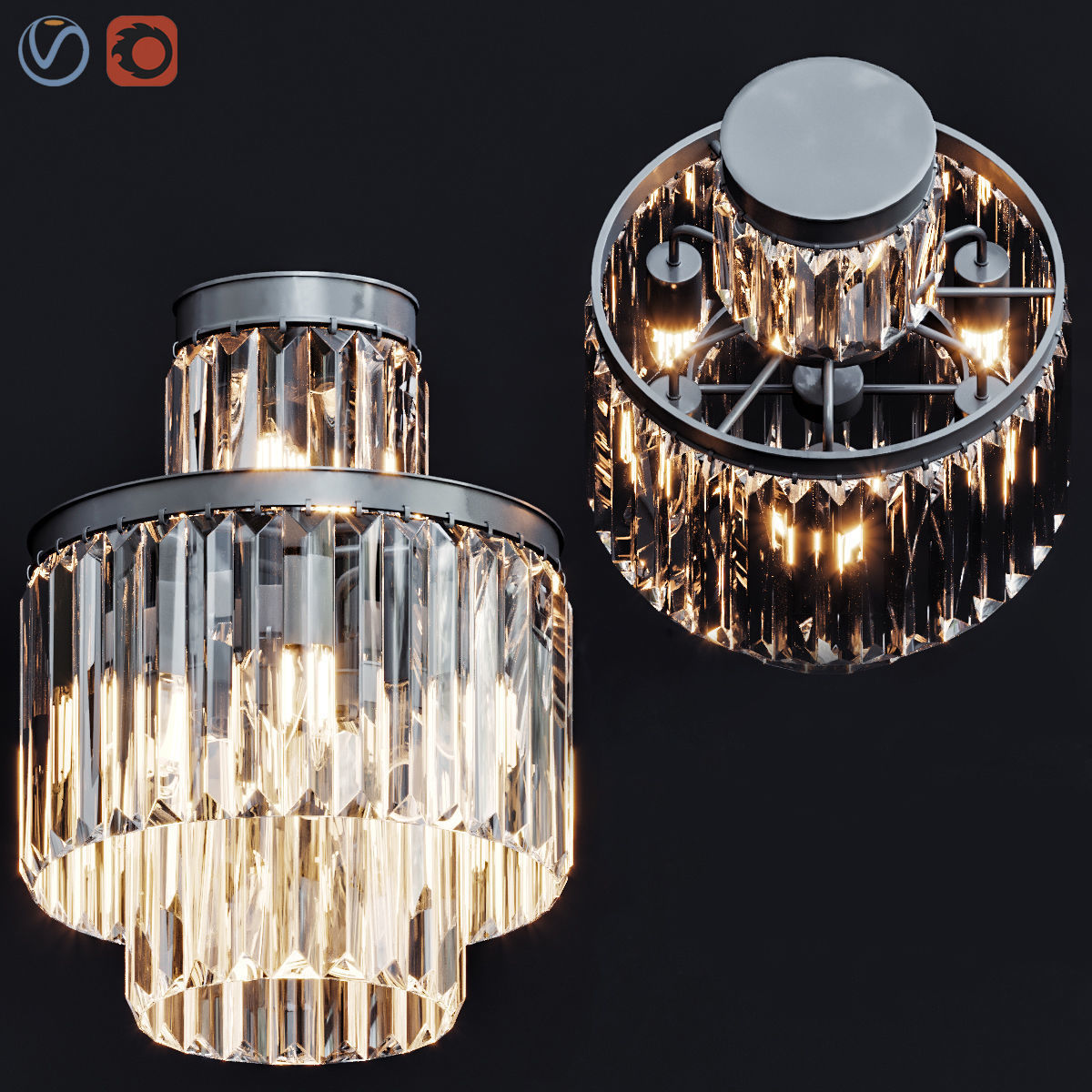 RH collection pendant lamp 3D model_7
