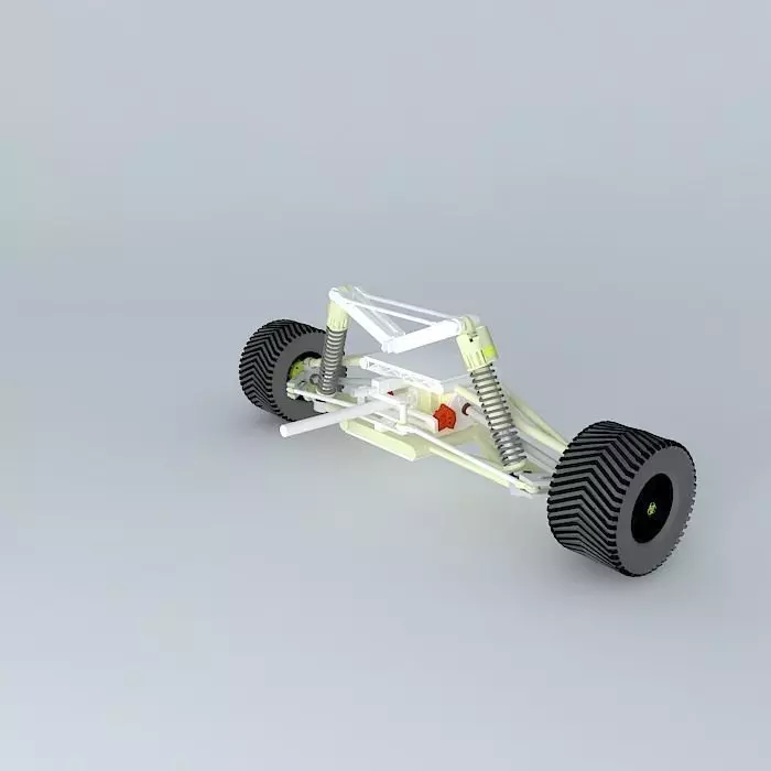 ATV wheel and suspension assembly with steering and drive Free 3D model