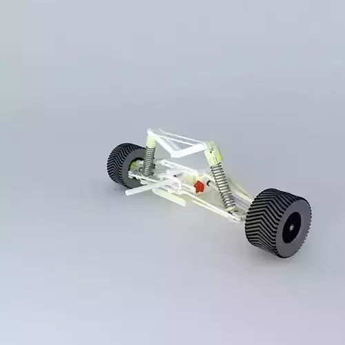 ATV wheel and suspension assembly with steering and drive  Free 3D model