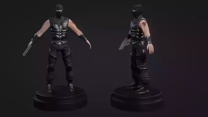 Terrorist Man Character