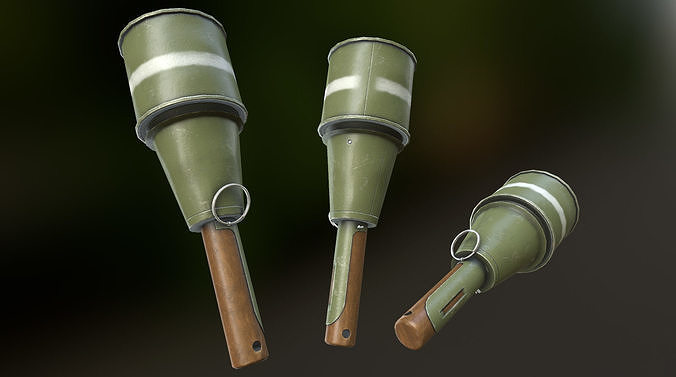 RPG-43 WWII Soviet Hand Grenade Low-poly 3D model
