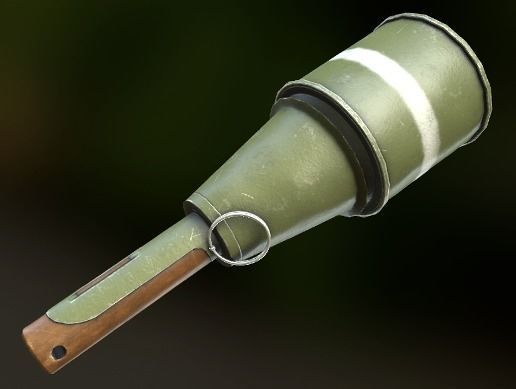 RPG-43 WWII Soviet Hand Grenade Low-poly 3D model_1