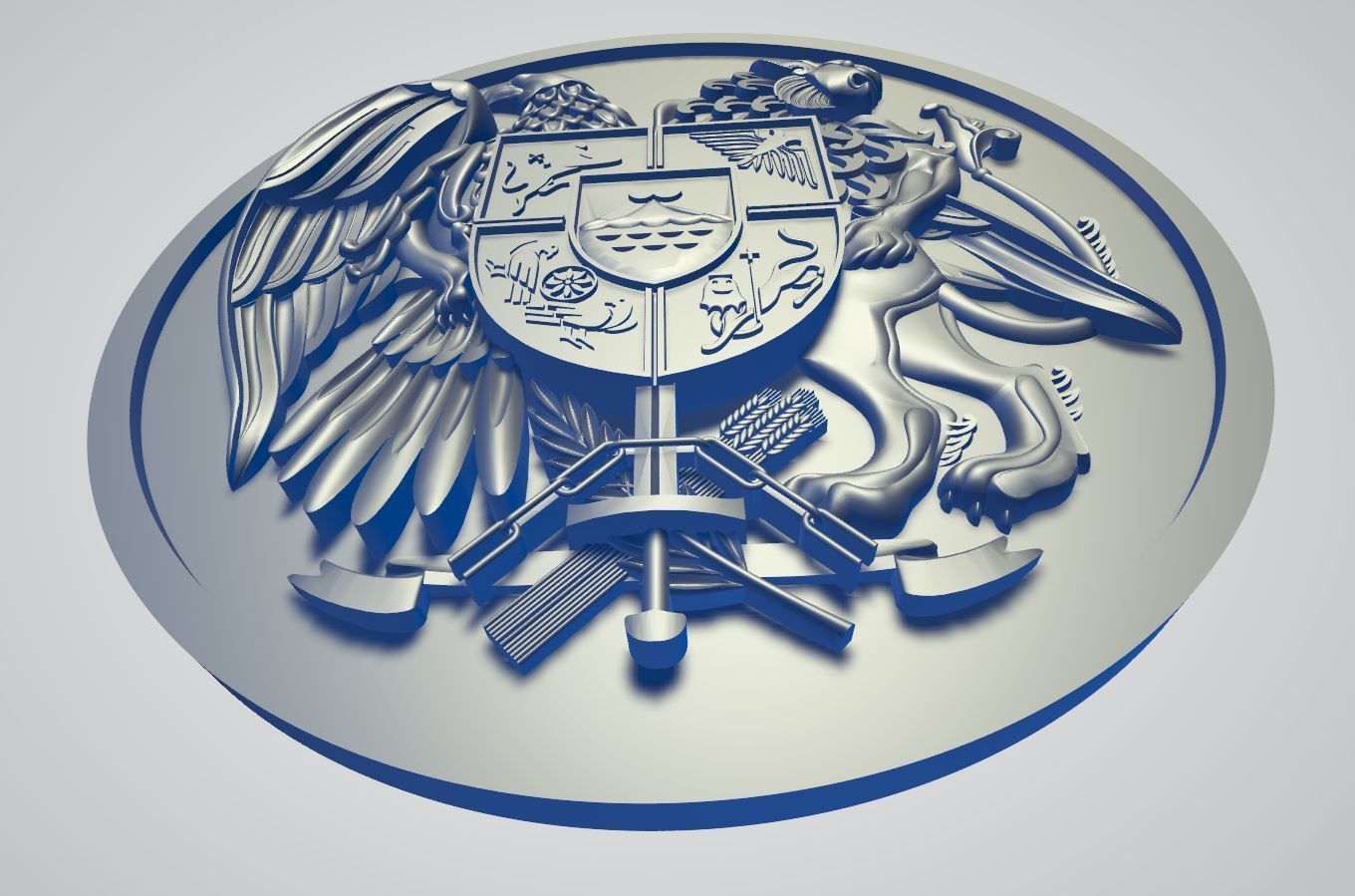 Coat of Armenia 3D print model_8