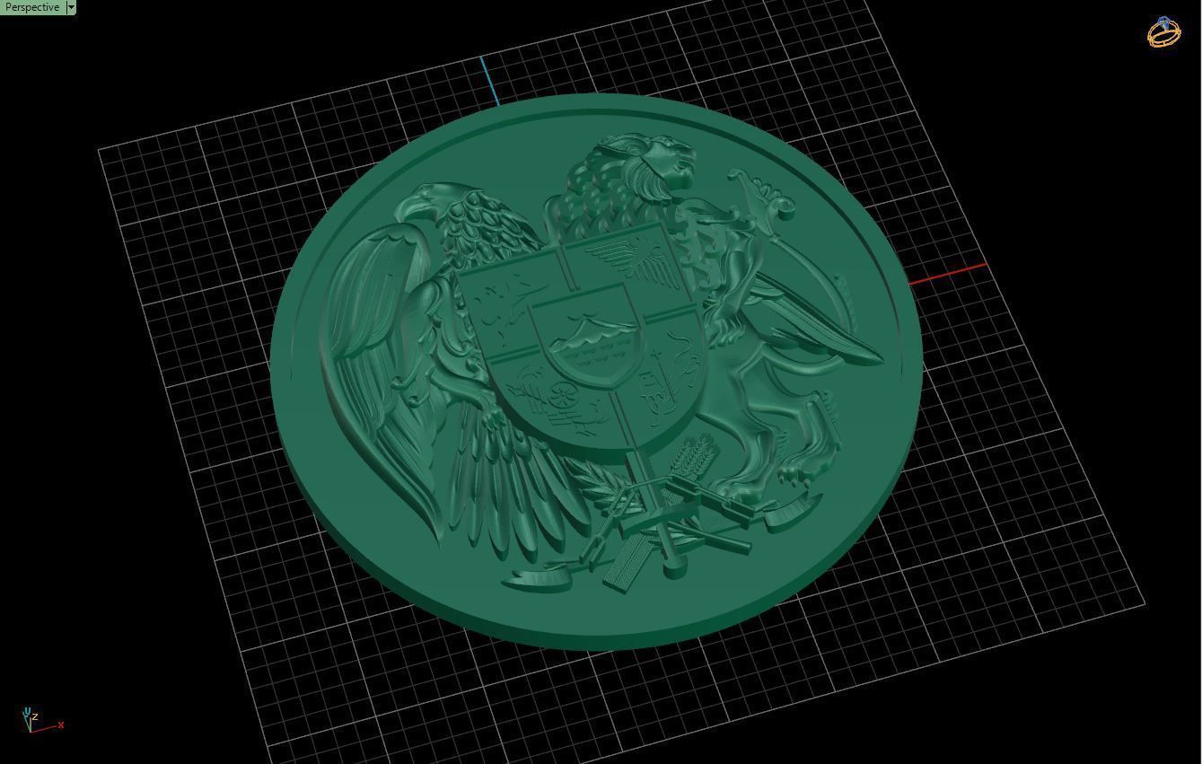 Coat of Armenia 3D print model_3
