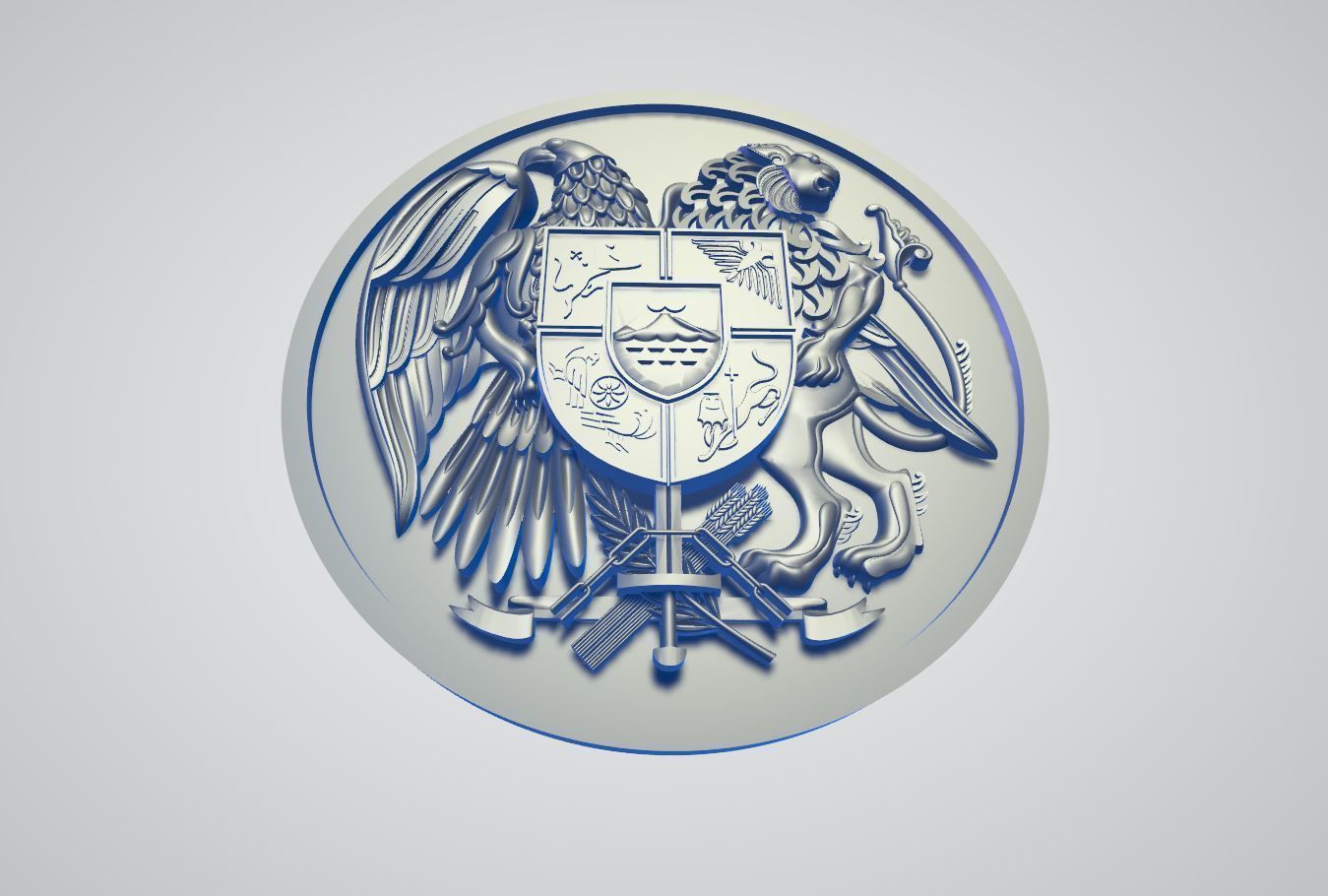 Coat of Armenia 3D print model_1