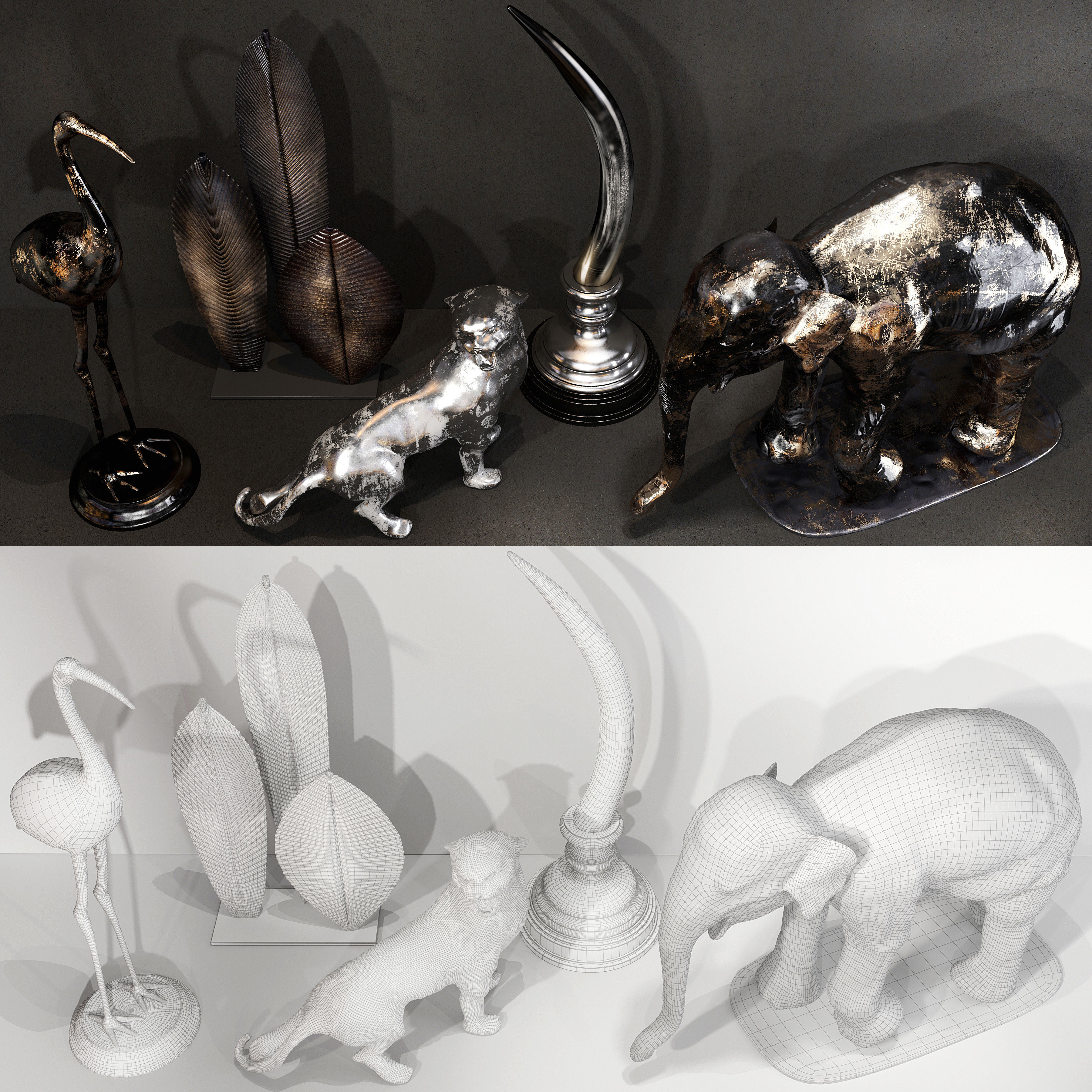 Decor set 54 3D model_2