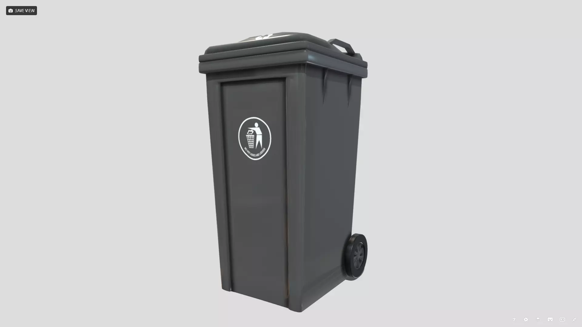 Recycle bin Low-poly 3D model