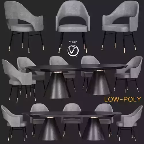 Kelly Wearstler Rigby Chair 3d model Low-poly 3D model