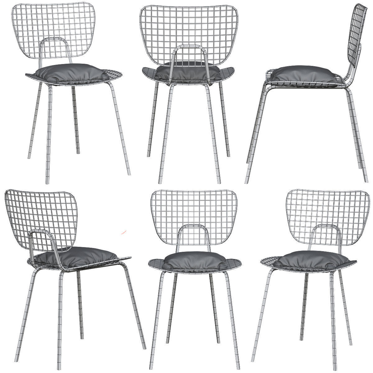 WM String Dining Chair 3d model Low-poly 3D model_1