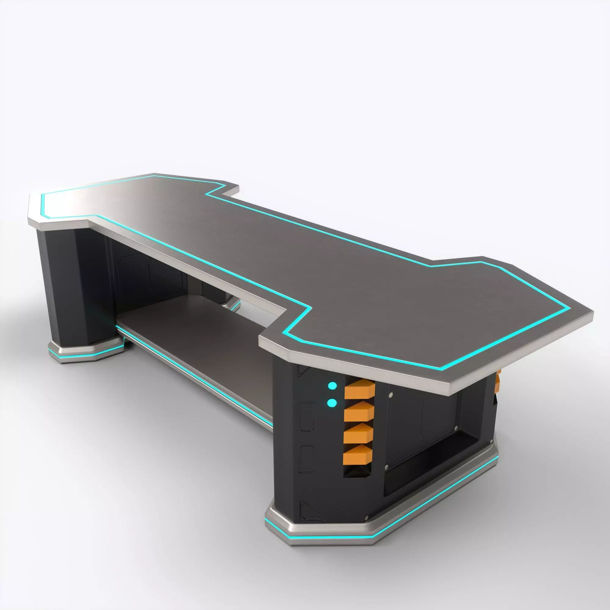 LowPoly Sci-fi Table Low-poly 3D model_0