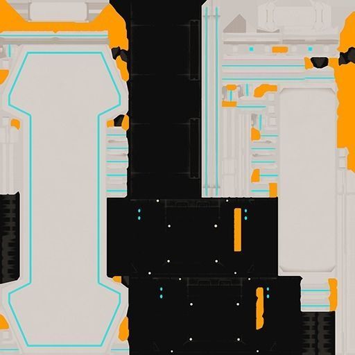 LowPoly Sci-fi Table Low-poly 3D model_3