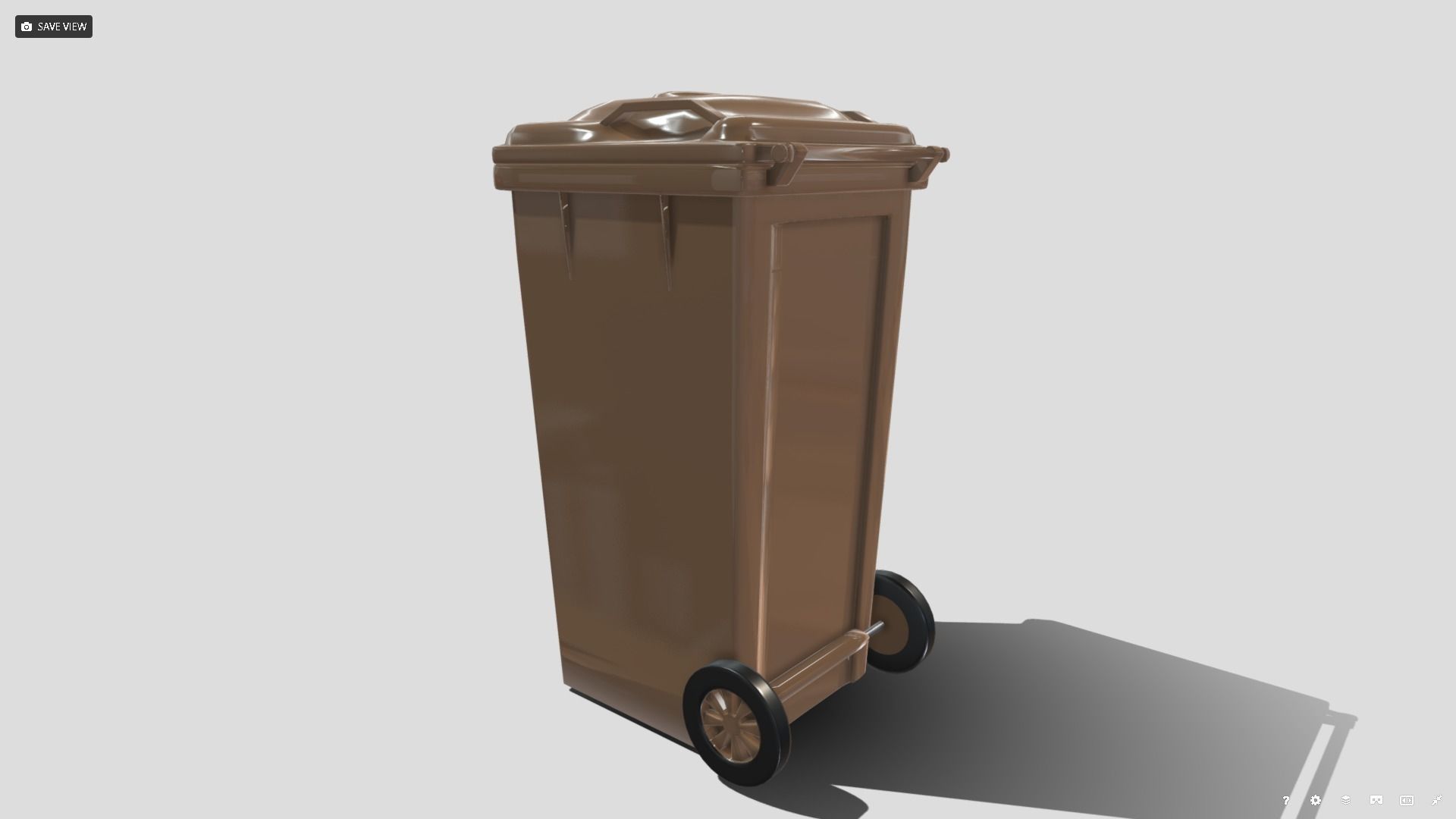 Recycle bin Low-poly 3D model_2
