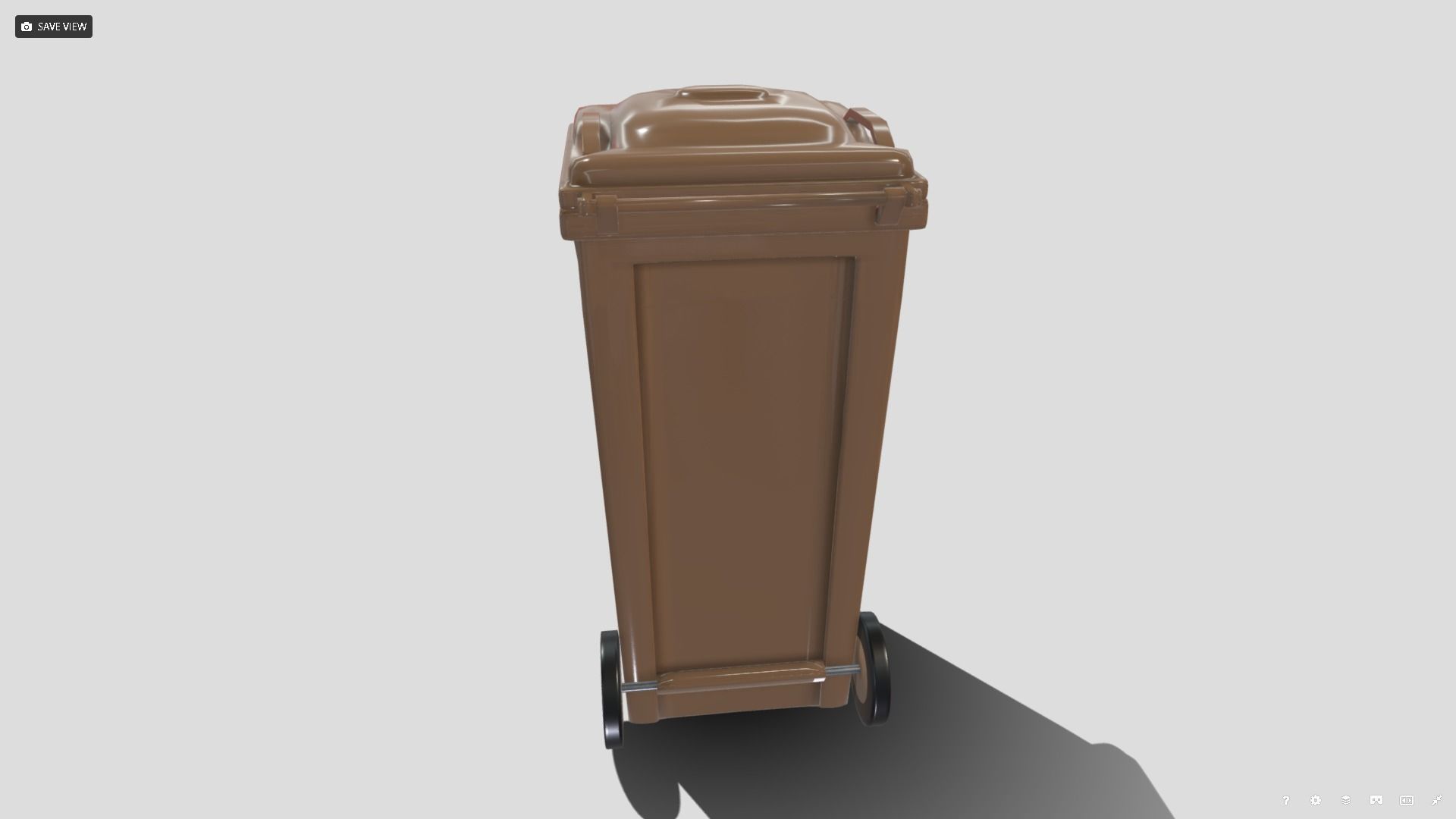 Recycle bin Low-poly 3D model_4