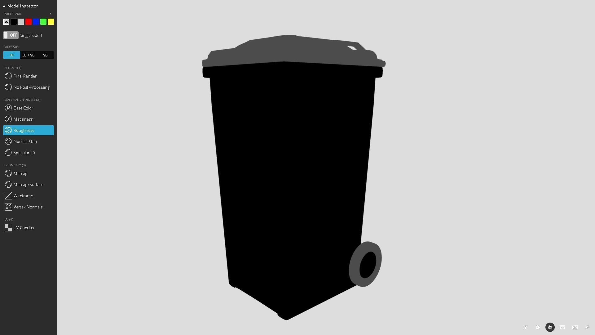 Recycle bin Low-poly 3D model_10
