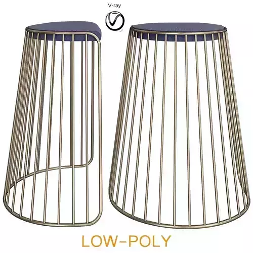 Phase Design Brides Veil Bar Stool 3d model