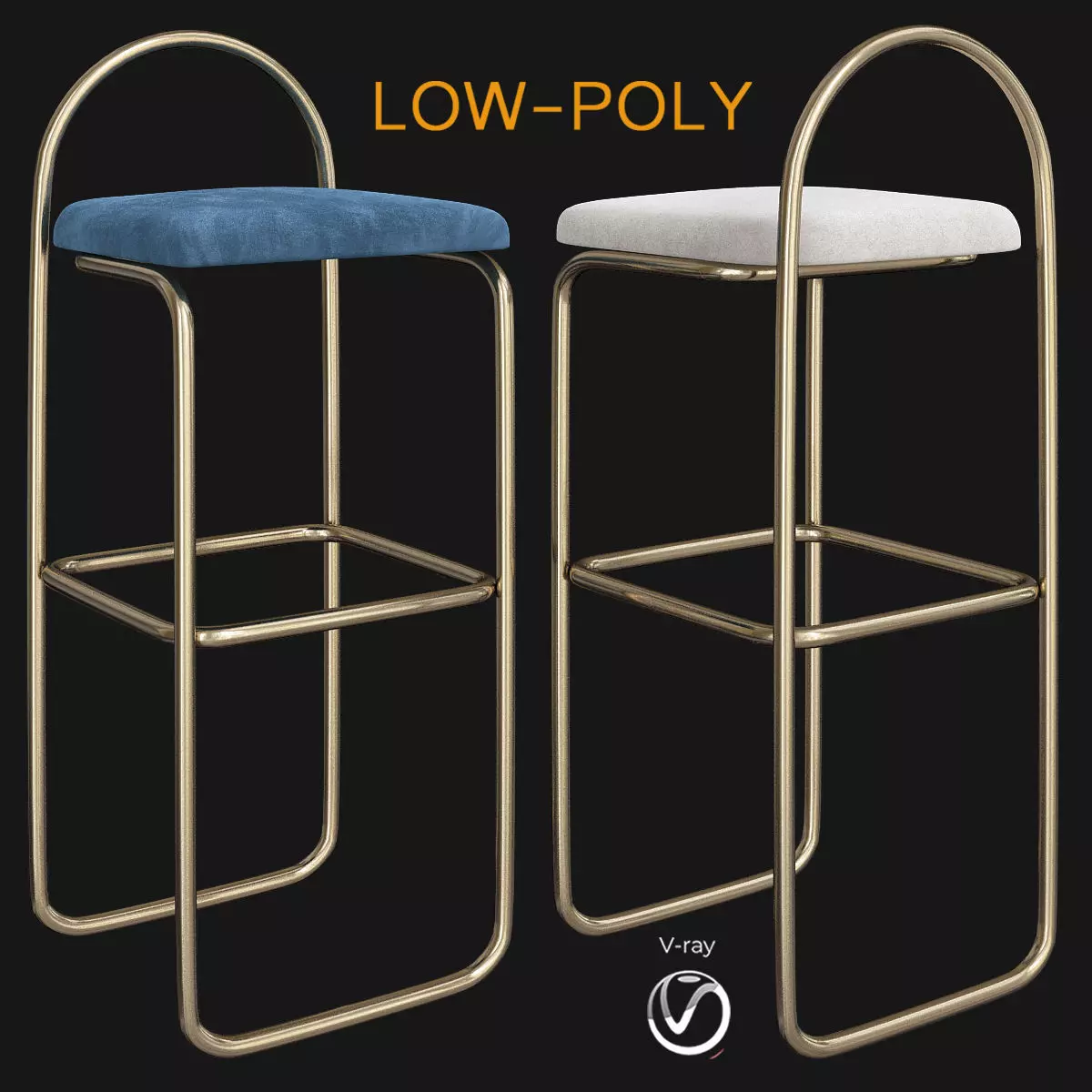 Counter Stools - Trit House 3d model Low-poly 3D model_0