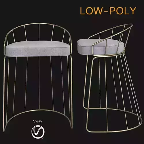 Canary Contemporary Counter Stool 3d model