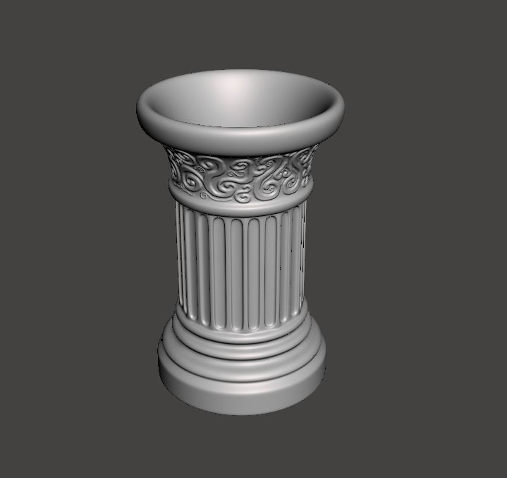 Roman Column Style Mug 3D print model_3