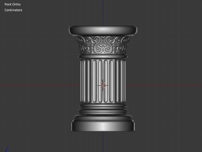 Roman Column Style Mug 3D print model_2