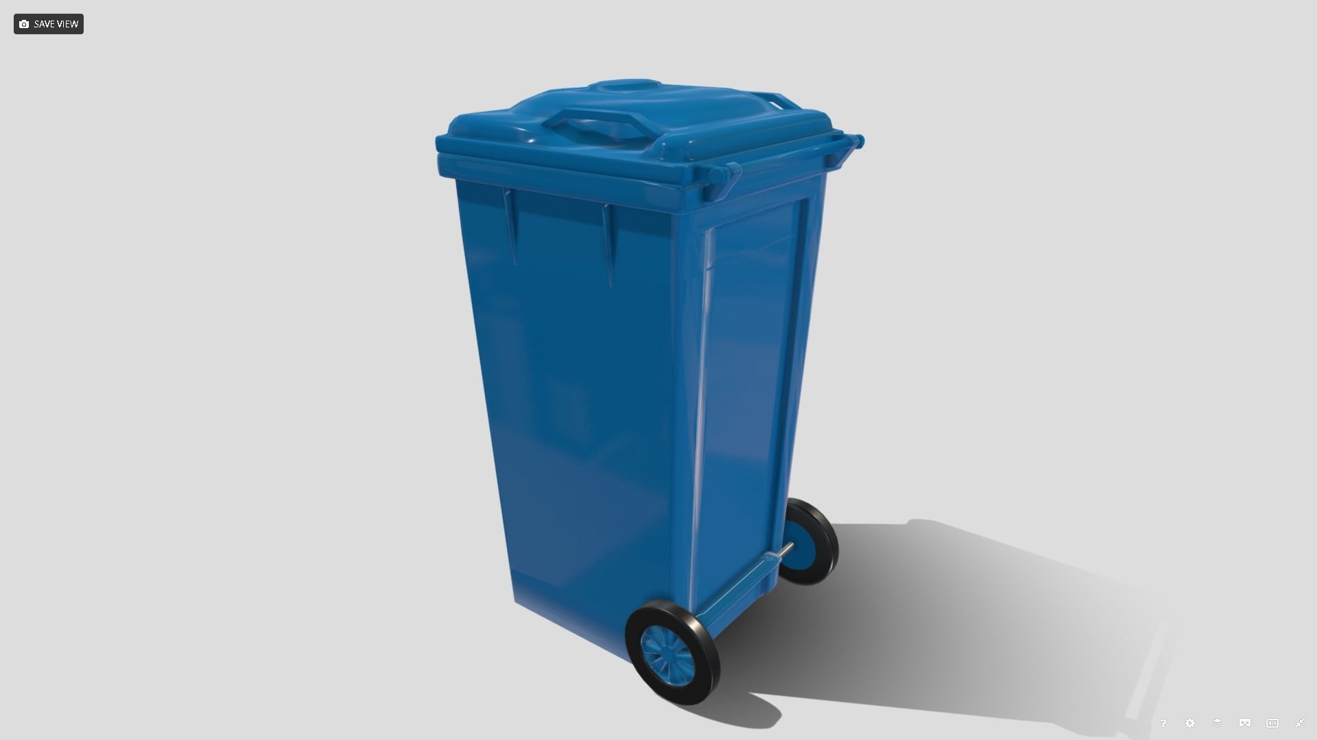 Recycle bin Low-poly 3D model_2