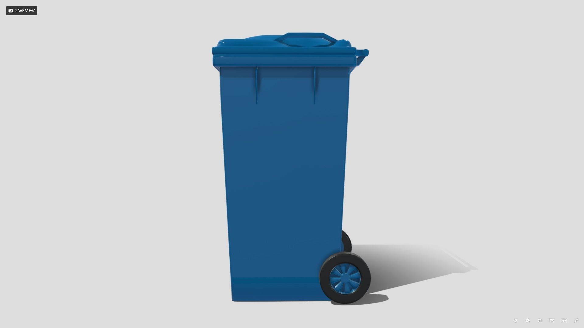 Recycle bin Low-poly 3D model_1