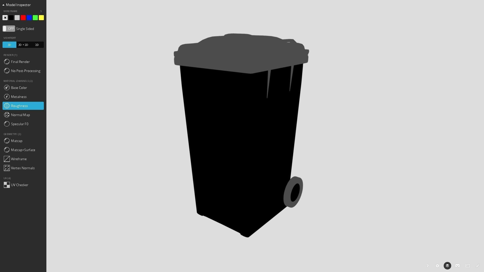 Recycle bin Low-poly 3D model_9