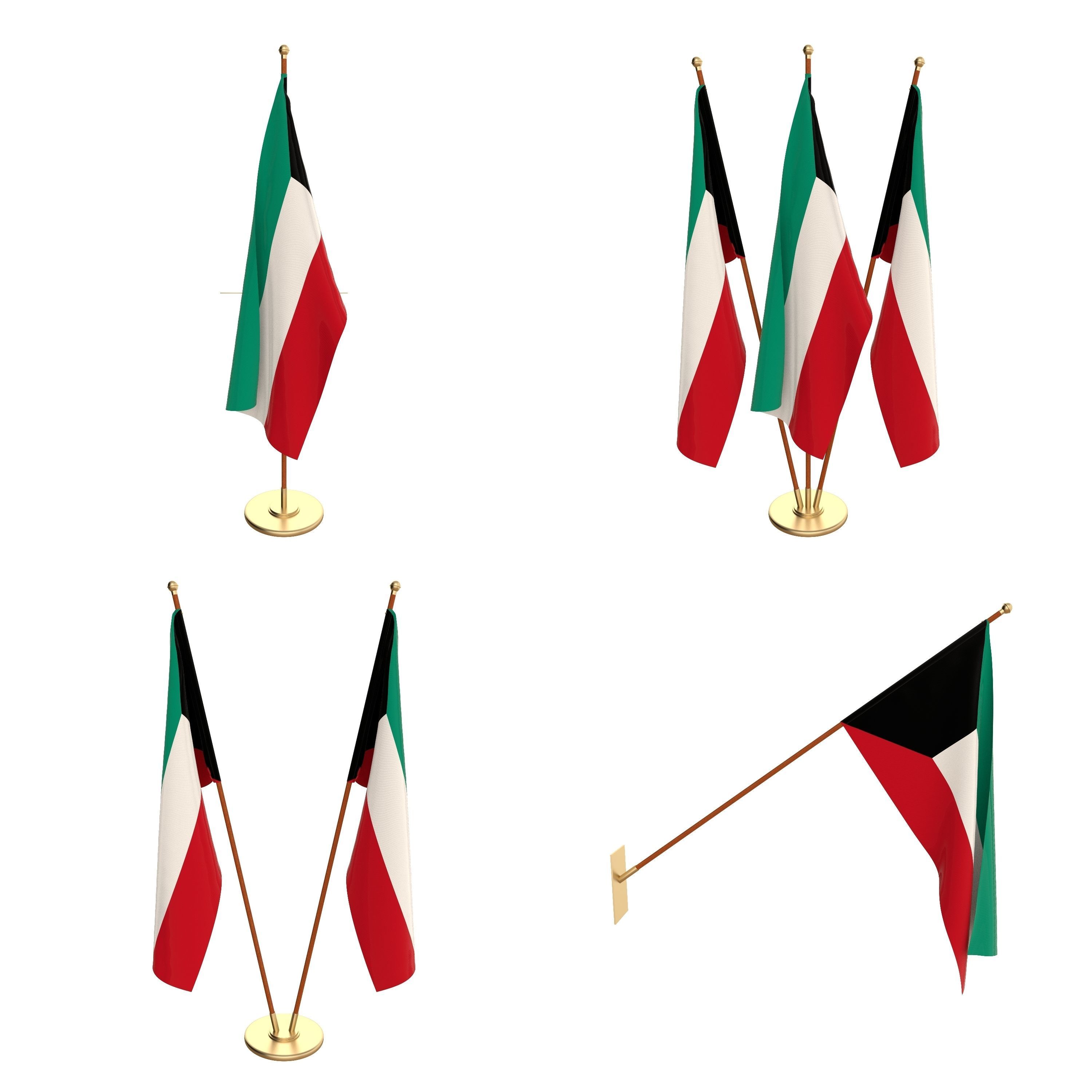 All Asian Flag Packs 3D model_13