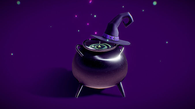 Witch potion Low-poly 3D model