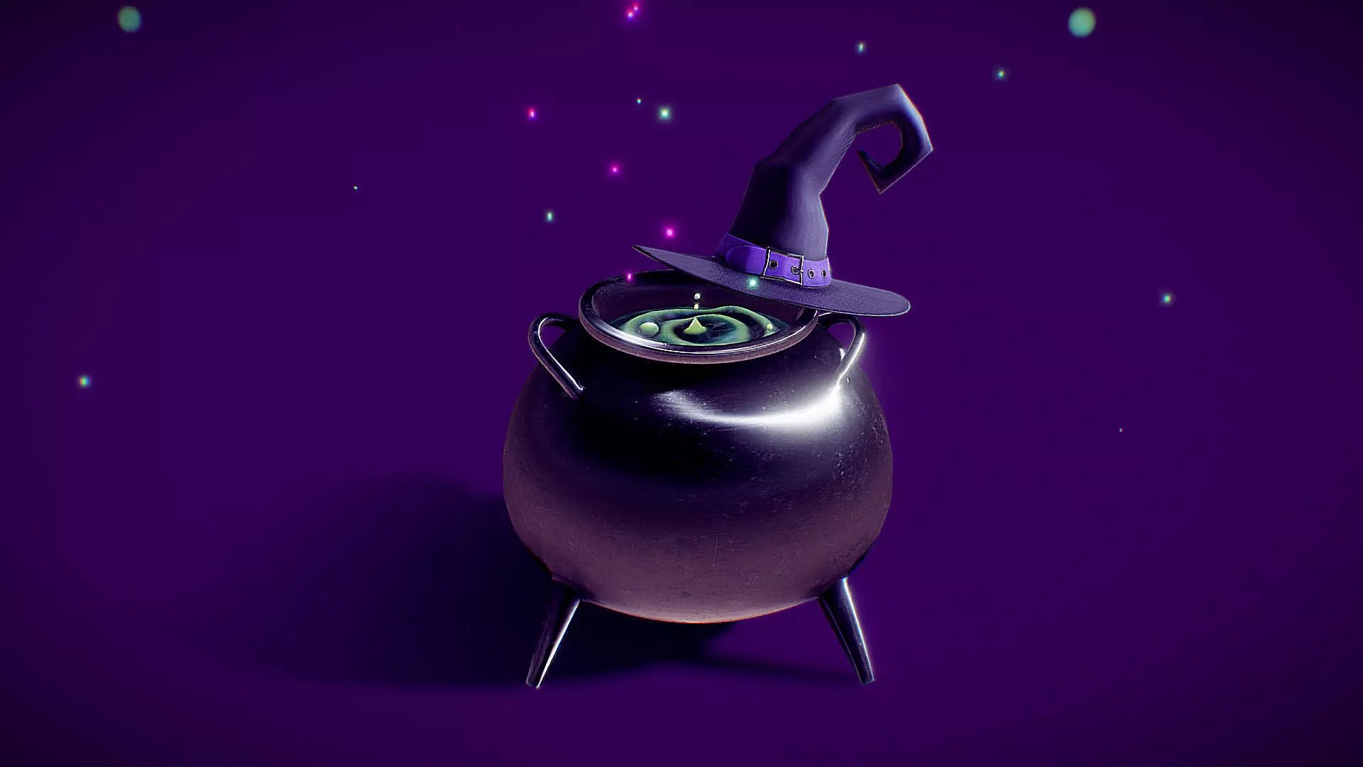 Witch potion Low-poly 3D model