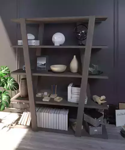 Modern Bookshelf interior design furniture scene