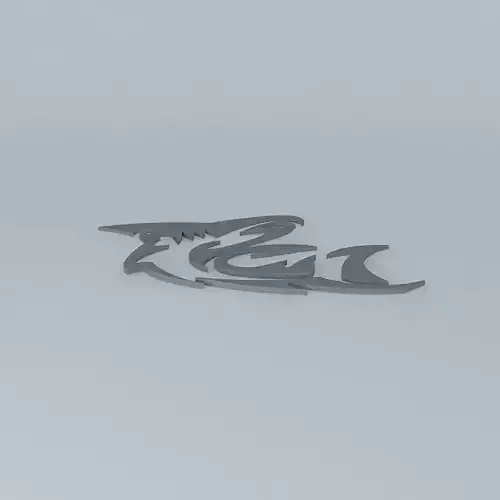 Tribal Shark 3D Symbol  Free 3D model