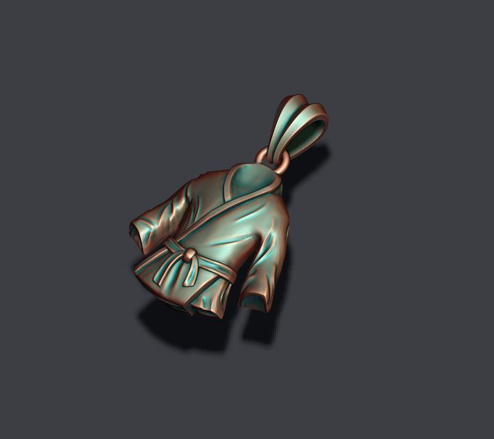 Kimono pendant 3D print model_4
