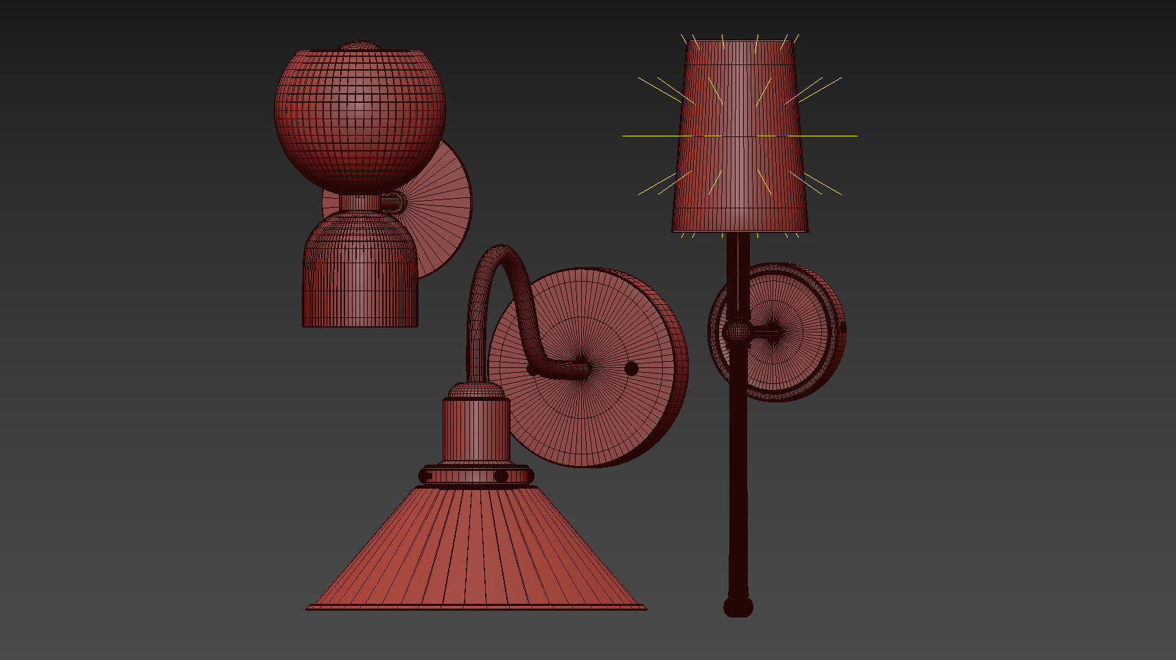 Greta Gooseneck and Sweetie Wall Sconce 3D model_8