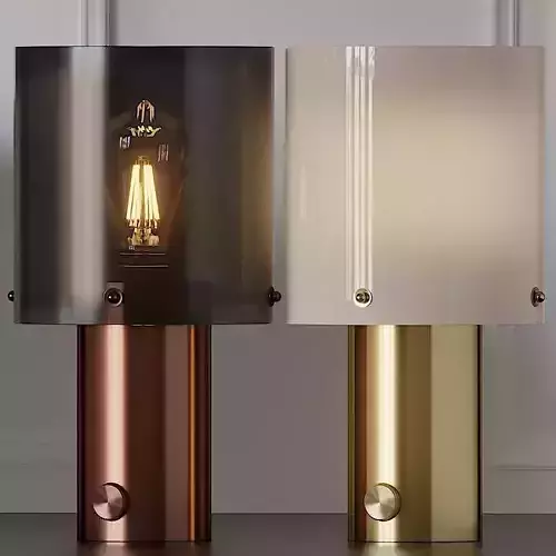 Original BTC WALTER TABLE BRASS and OPAL GLASS