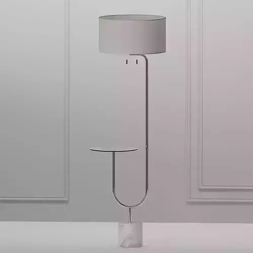 Adesso Sloan Nickel Floor Lamp